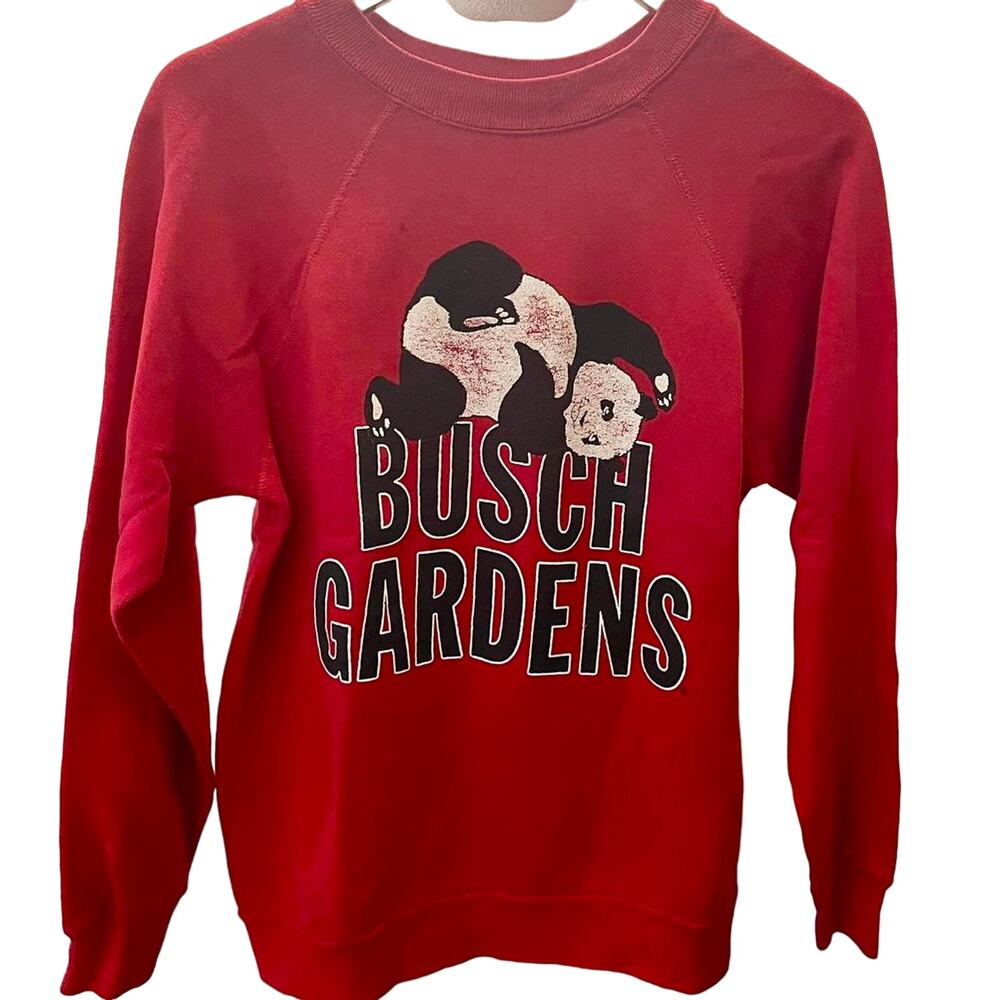 Vintage 80s Busch Gardens Panda Crewneck Adult Medium